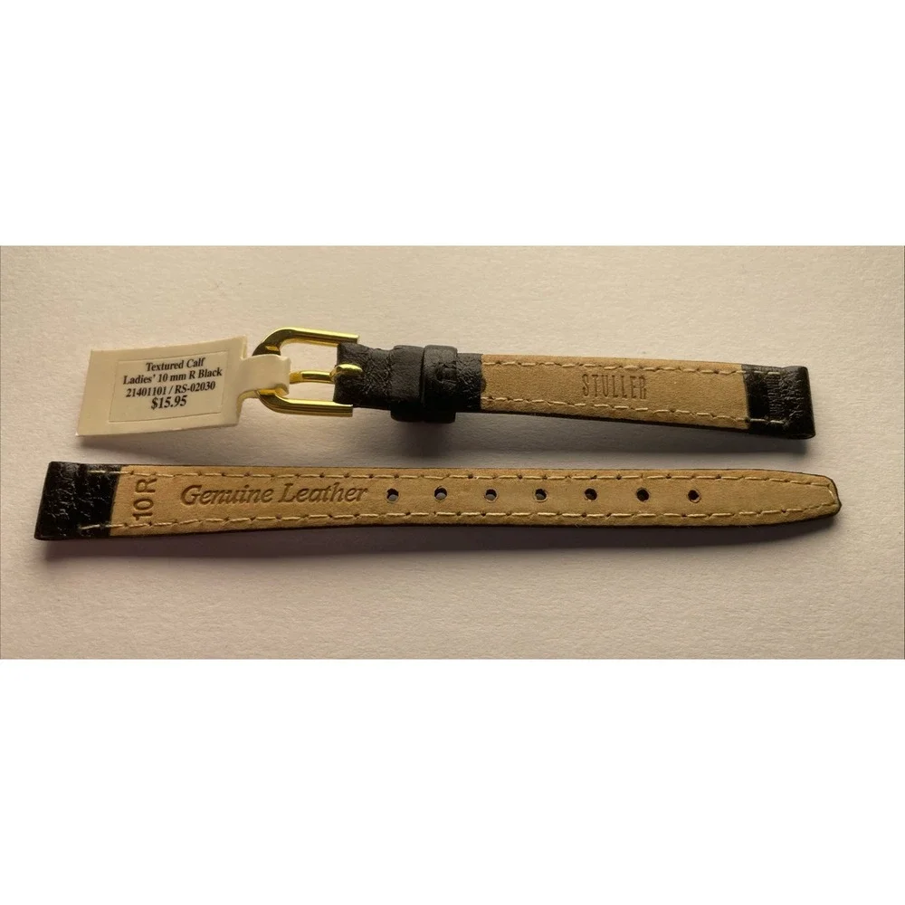 10mm Stuller Watch‎ Band Textured Calf Black